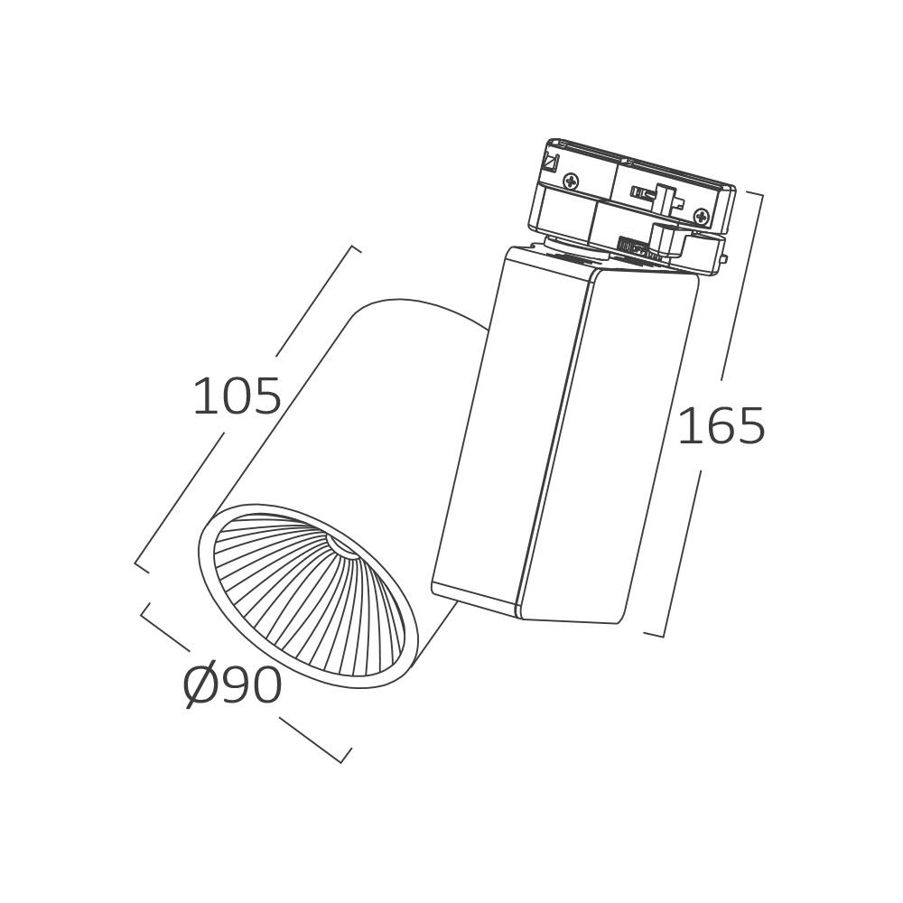 BRY-SHOPLINE-PD-30W-COB-WHT-3000K-4WRS-TRACKLIGHT - 4