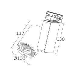 BRY-SHOPLINE-PD-40W-COB-WHT-3000K-2WRS-TRACKLIGHT - 4