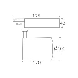 BRY-SHOPLINE-PM-40W-COB-BLC-3000K-2WRS-TRACKLIGHT - 5