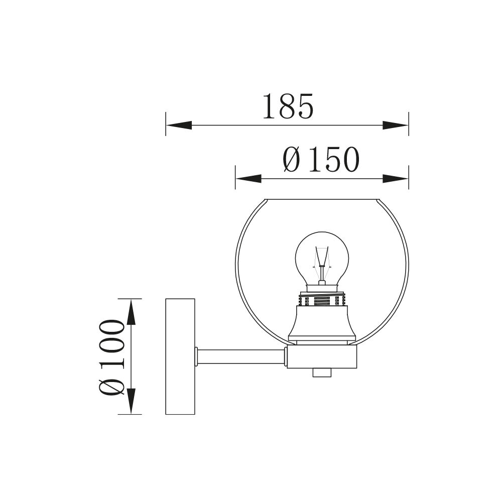 BRY-S005W-1H-1xE27-SMK-WALL LIGHT - 4