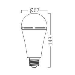 BRY-ADVANCE-10W-E27-A65-BTRY-6500K-LED BULB - 3