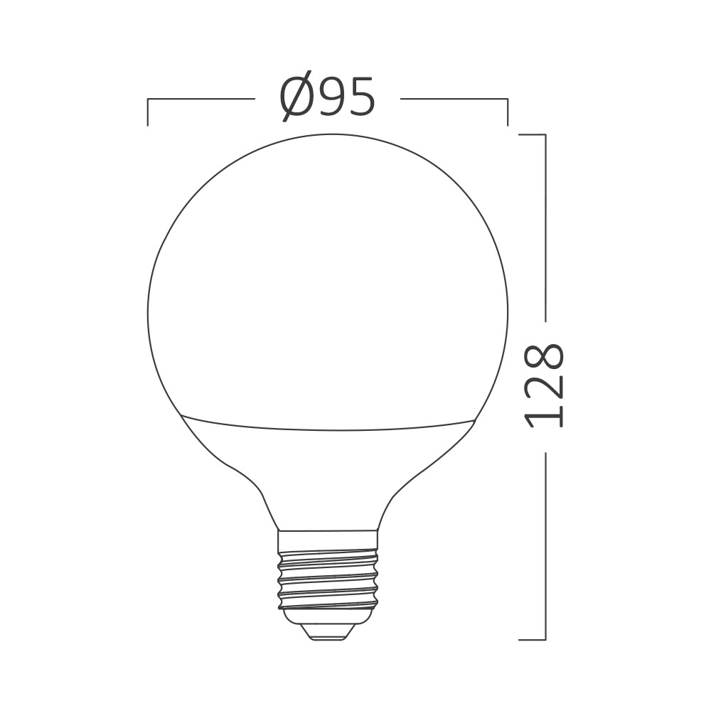 BRY-ADVANCE-14W-E27-G95-3000K-LED BULB - 3