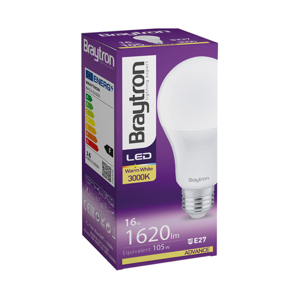 BRY-ADVANCE-16W-E27-A70-3000K-LED BULB - 3