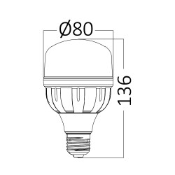 BRY-ADVANCE-18W-E27-T80-3000K-LED BULB - 4