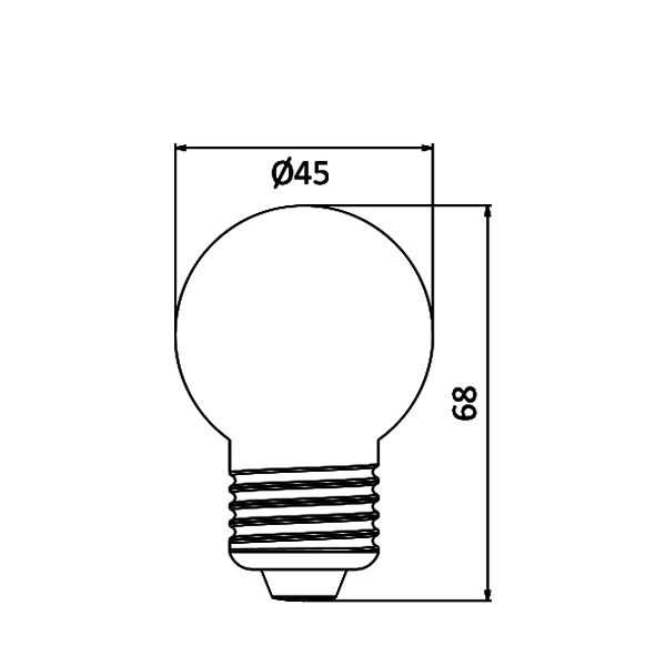 BRY-ADVANCE-1W-E27-G45-3000K-LED BULB - 3