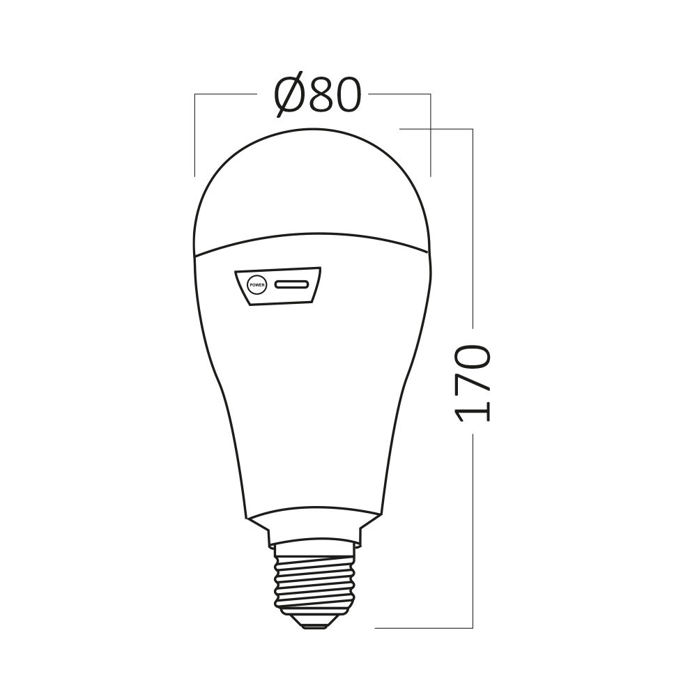 BRY-ADVANCE-20W-E27-A80-BTRY-6500K-LED BULB - 4