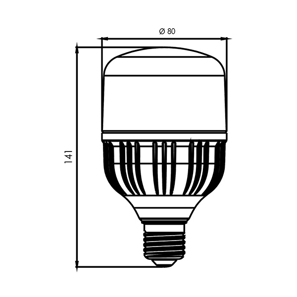 BRY-ADVANCE-20W-E27-T80-3000K-LED BULB - 3