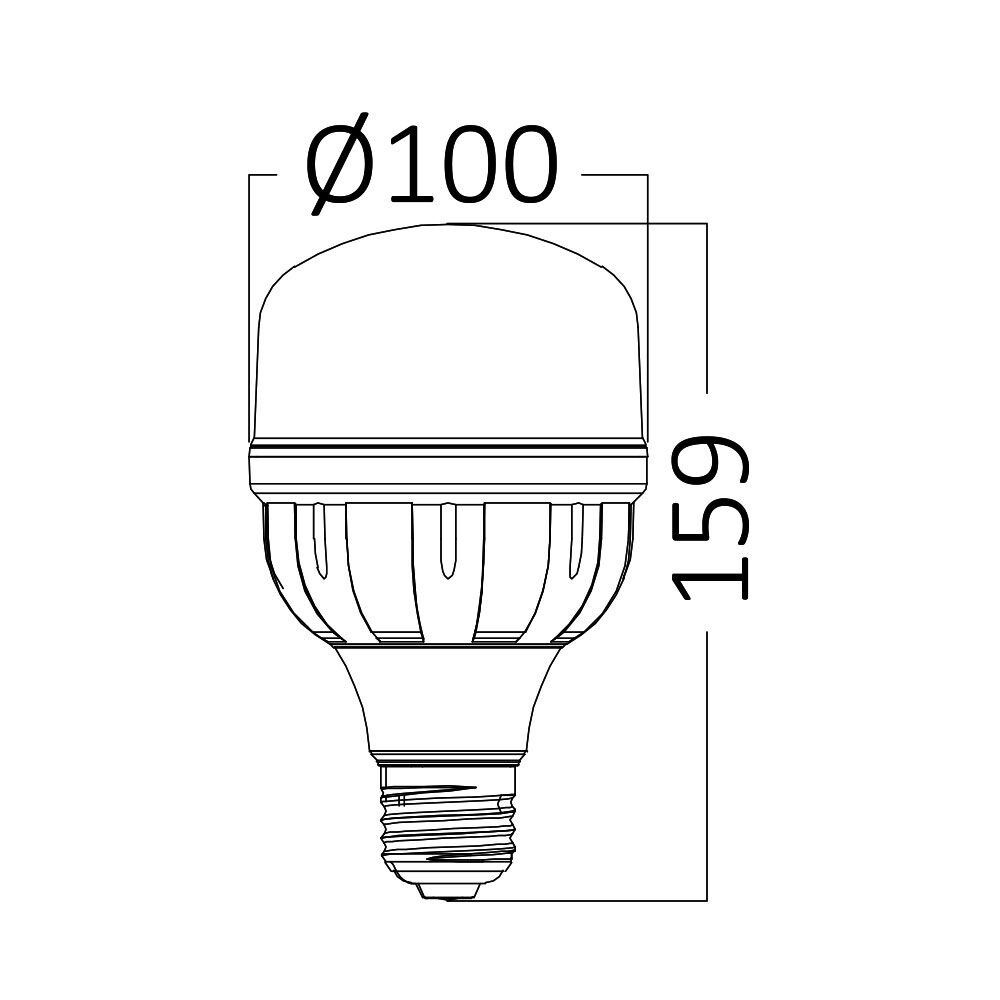 BRY-ADVANCE-28W-E27-T100-3000K-LED BULB - 4