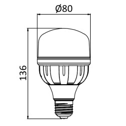 BRY-ADVANCE-30W-E27-T90-3000K-LED BULB - 3