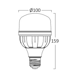 BRY-ADVANCE-40W-E27-T115-3000K-LED BULB - 3