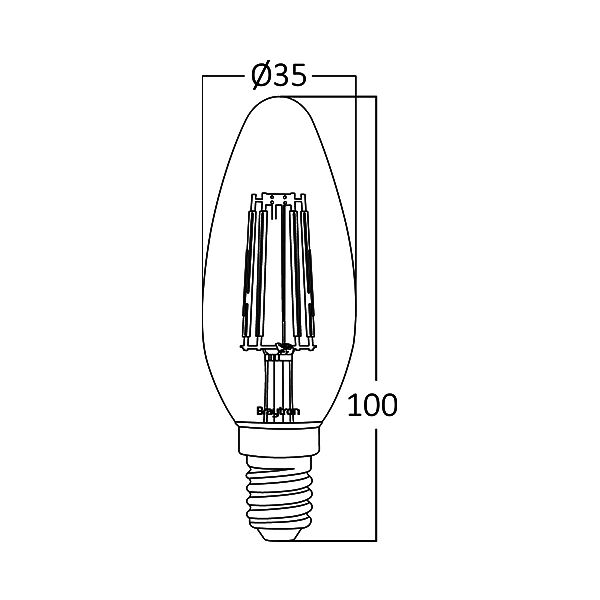 BRY-ADVANCE-4W-E14-C35-AMB-2200K-LED BULB - 4