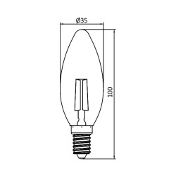 BRY-ADVANCE-4W-E14-C35-AMB-DIM-2200K-LED BULB - 4