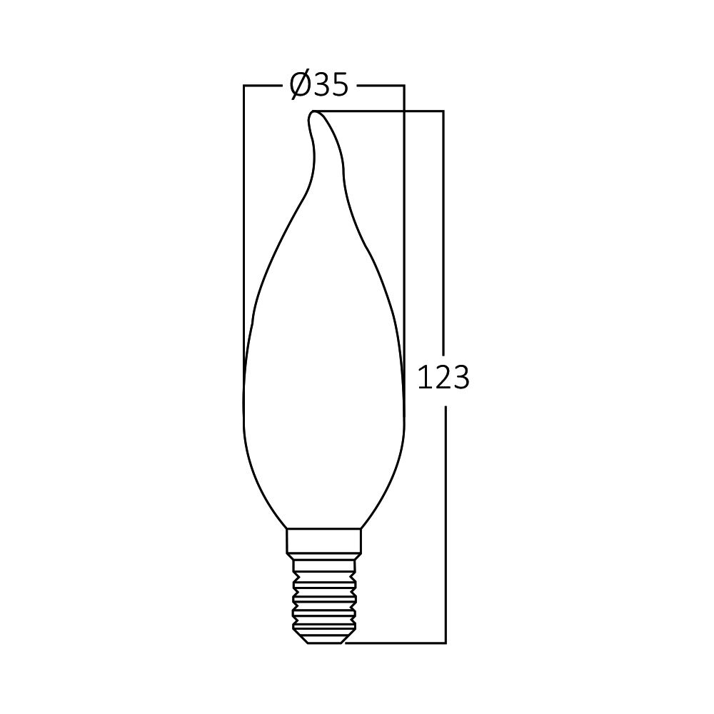 BRY-ADVANCE-4W-E14-C35T-SFT-3000K-LED BULB - 3