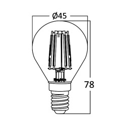 BRY-ADVANCE-4W-E14-P45-AMB-2200K-LED BULB - 4