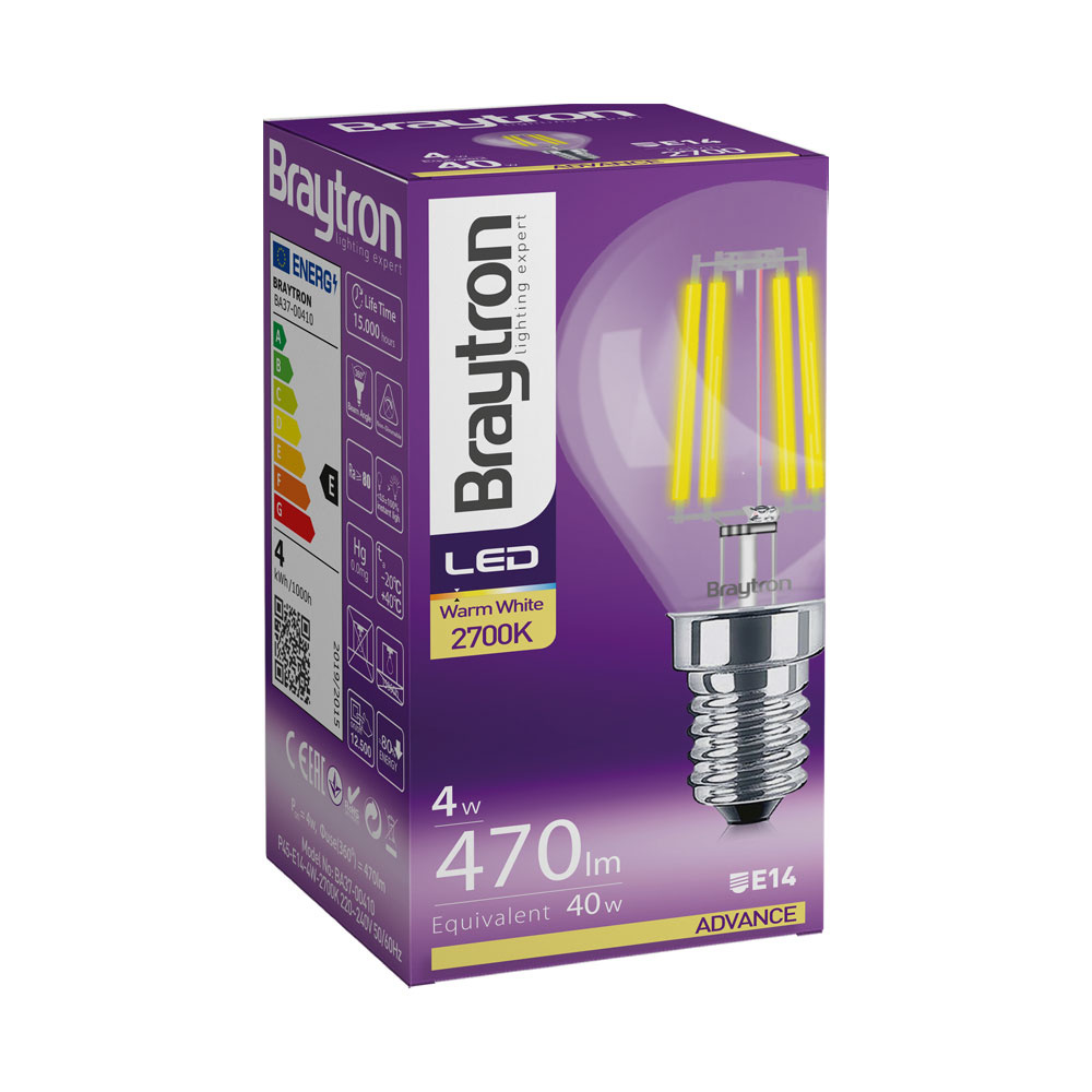 BRY-ADVANCE-4W-E14-P45-CLR-3000K-LED BULB - 3