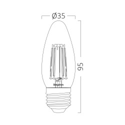 BRY-ADVANCE-4W-E27-C35-CLR-3000K-LED BULB - 3