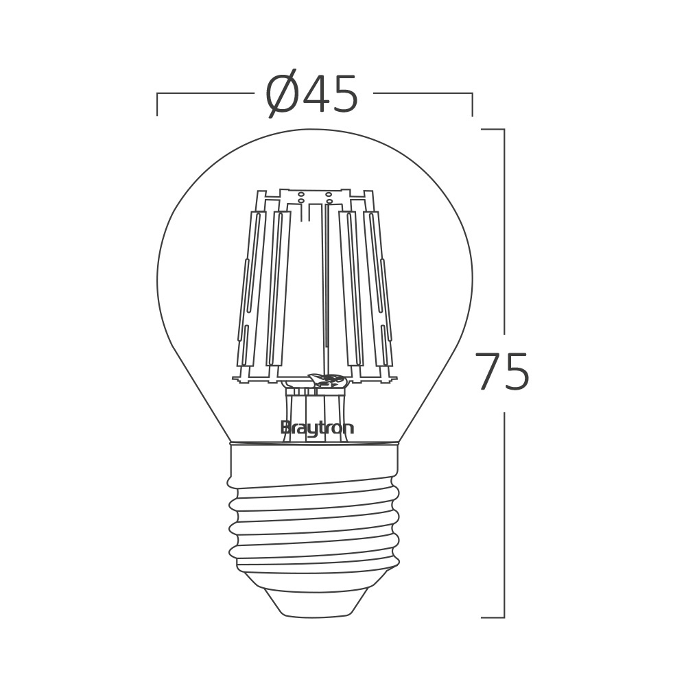 BRY-ADVANCE-4W-E27-G45-AMB-2200K-LED BULB - 4