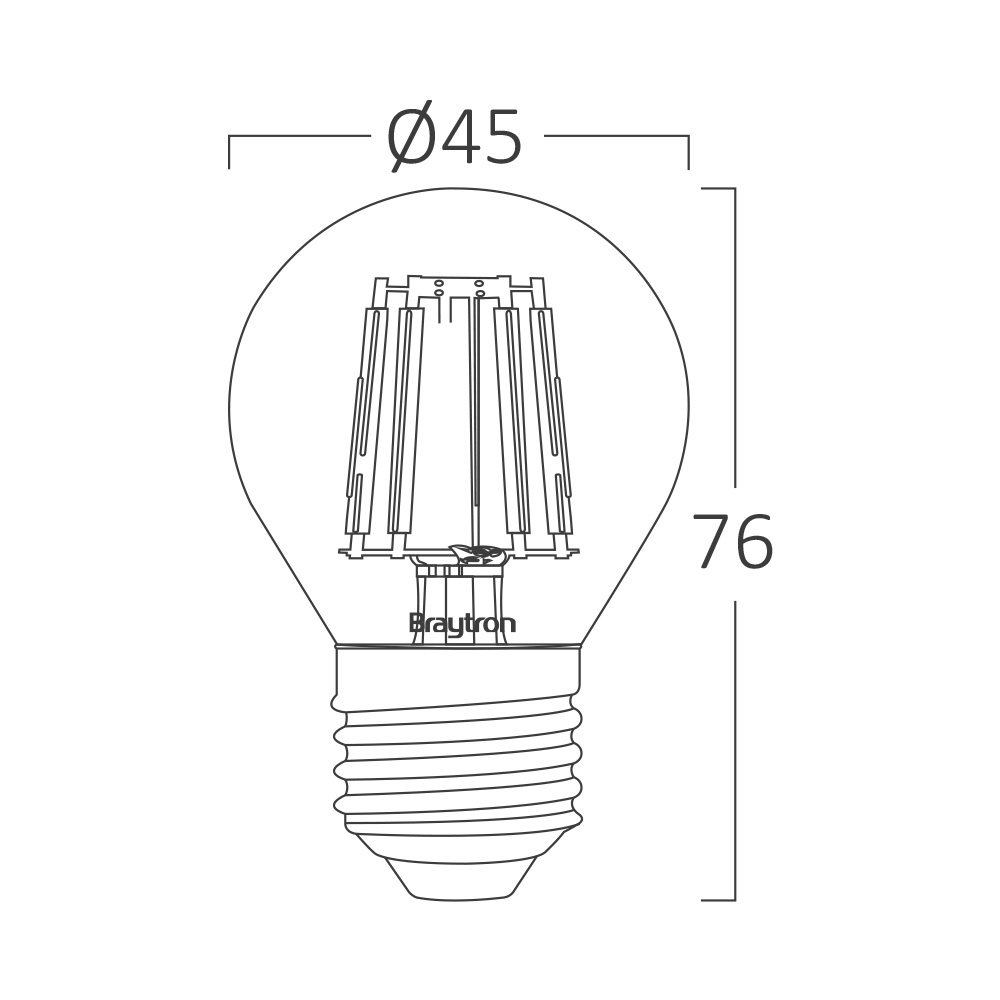 BRY-ADVANCE-4W-E27-G45-CLR-3000K-LED BULB - 4