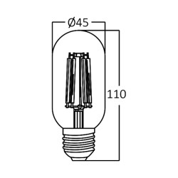 BRY-ADVANCE-4W-E27-T45-AMB-2200K-LED BULB - 4