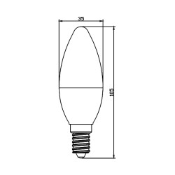 BRY-ADVANCE-5W-E14-C37-3000K-LED BULB - 4