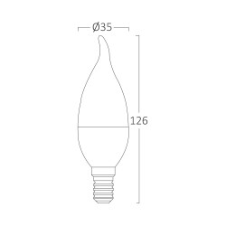 BRY-ADVANCE-5W-E14-C37T-3000K-LED BULB - 4