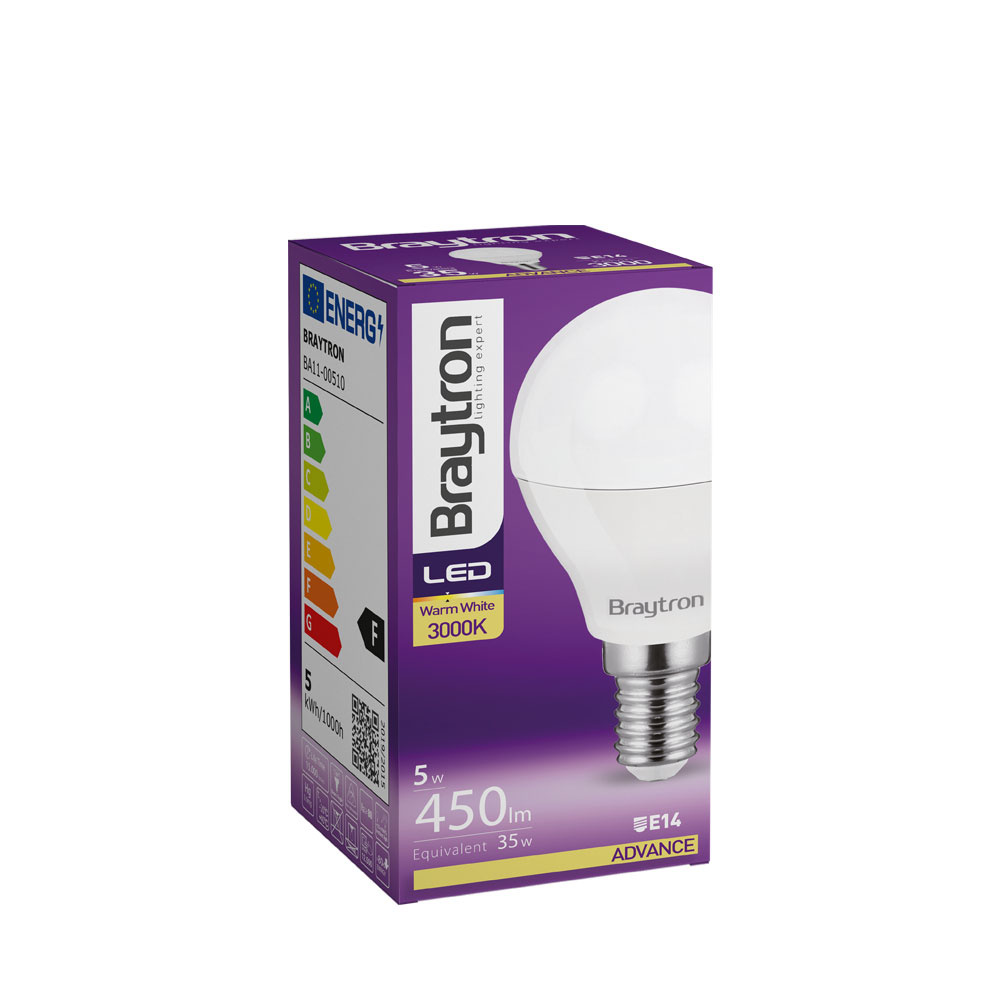 BRY-ADVANCE-5W-E14-P45-3000K-LED BULB - 3