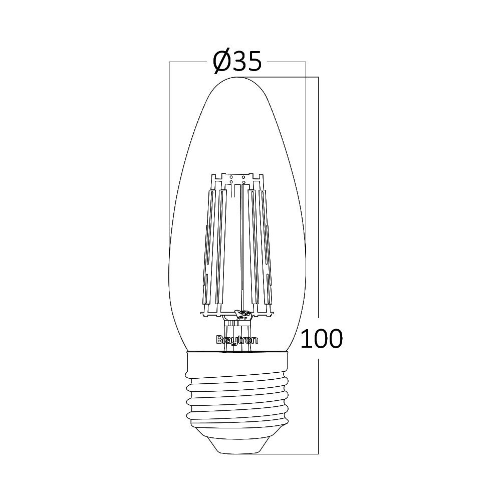 BRY-ADVANCE-5W-E27-C35-CLR-3000K-LED BULB - 4