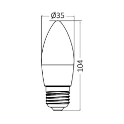 BRY-ADVANCE-5W-E27-C37-3000K-LED BULB - 4