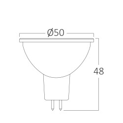 BRY-ADVANCE-5W-GU5.3-110D-3000K-LED BULB - 5