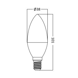 BRY-ADVANCE-6,5W-E14-C37-3000K-LED BULB - 4