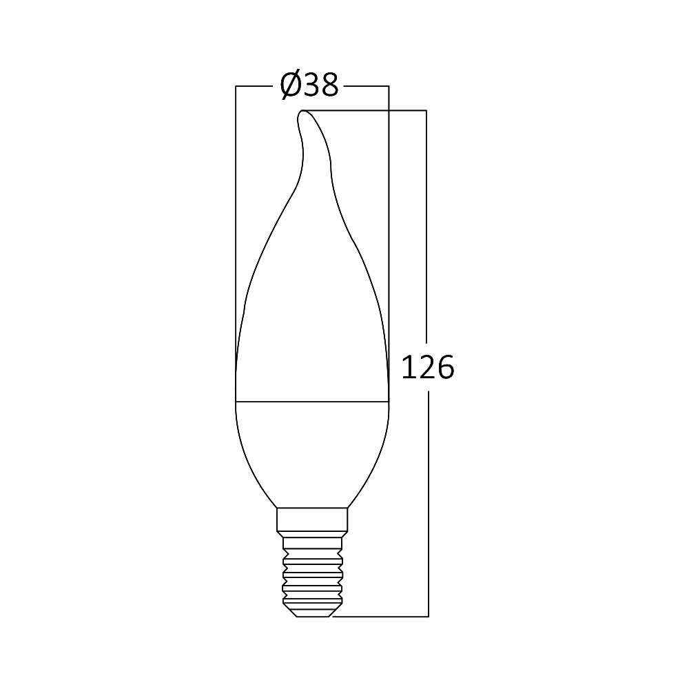 BRY-ADVANCE-6,5W-E14-C37T-3000K-LED BULB - 3