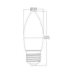 BRY-ADVANCE-6,5W-E27-C37-6500K-LED BULB - 3