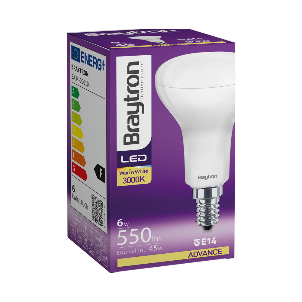 BRY-ADVANCE-6W-E14-R50-3000K-LED BULB - 3