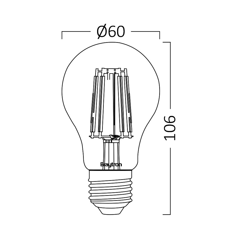 BRY-ADVANCE-6W-E27-A60-CLR-2700K-LED BULB - 3