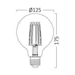 BRY-ADVANCE-6W-E27-G125-AMB-2200K-LED BULB - 3