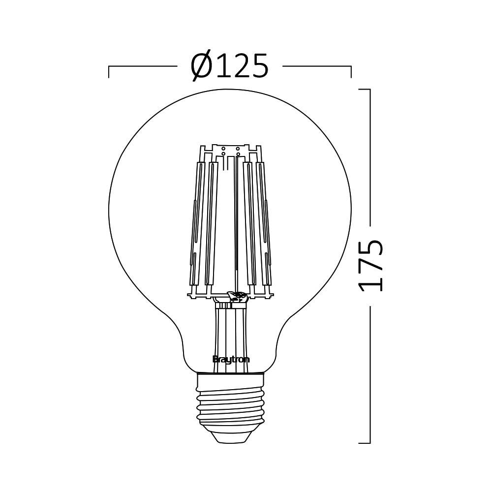 BRY-ADVANCE-6W-E27-G125-AMB-2200K-LED BULB - 3