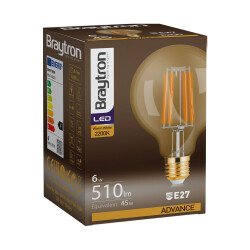 BRY-ADVANCE-6W-E27-G95-AMB-2200K-LED BULB - 3