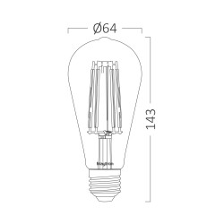 BRY-ADVANCE-6W-E27-ST64-AMB-2200K-LED BULB - 4