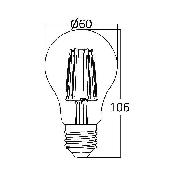 BRY-ADVANCE-7W-E27-A60-CLR-3000K-LED BULB - 4