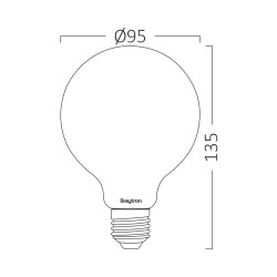 BRY-ADVANCE-7W-E27-G95-SFT-3000K-BULB - 3