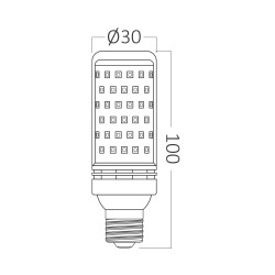 BRY-ADVANCE-8,5W-E27-T30-CLR-3000K-LED BULB - 3