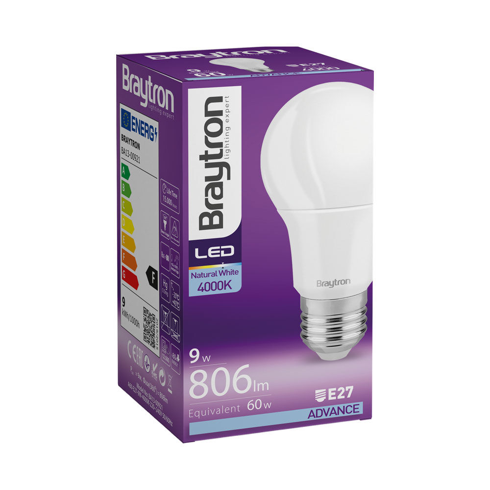 BRY-ADVANCE-9W-E27-A60-4000K-LED BULB - 3