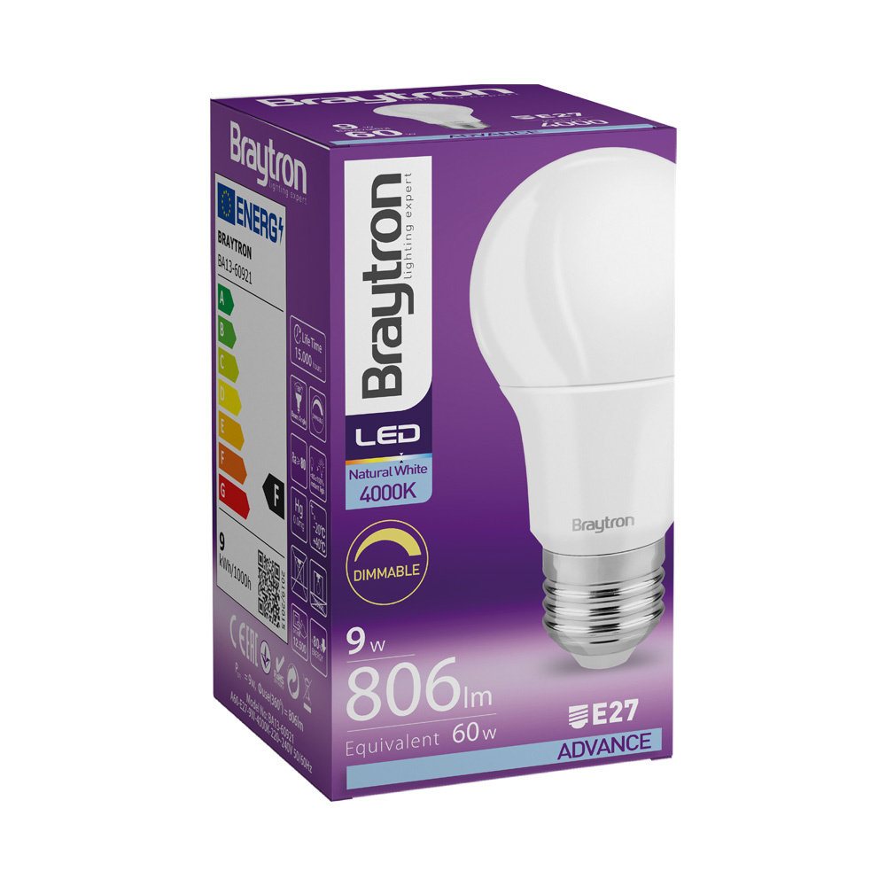 BRY-ADVANCE-9W-E27-A60-DIM-4000K-LED BULB - 3