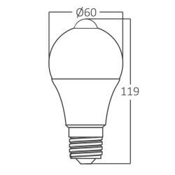 BRY-ADVANCE-9W-MO.SENS.-E27-A60-3000K-LED BULB - 4