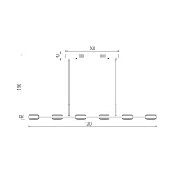 BRY-ARCANA-PD-48W-6H-BLC-3000K-PENDANT LIGHT - 4