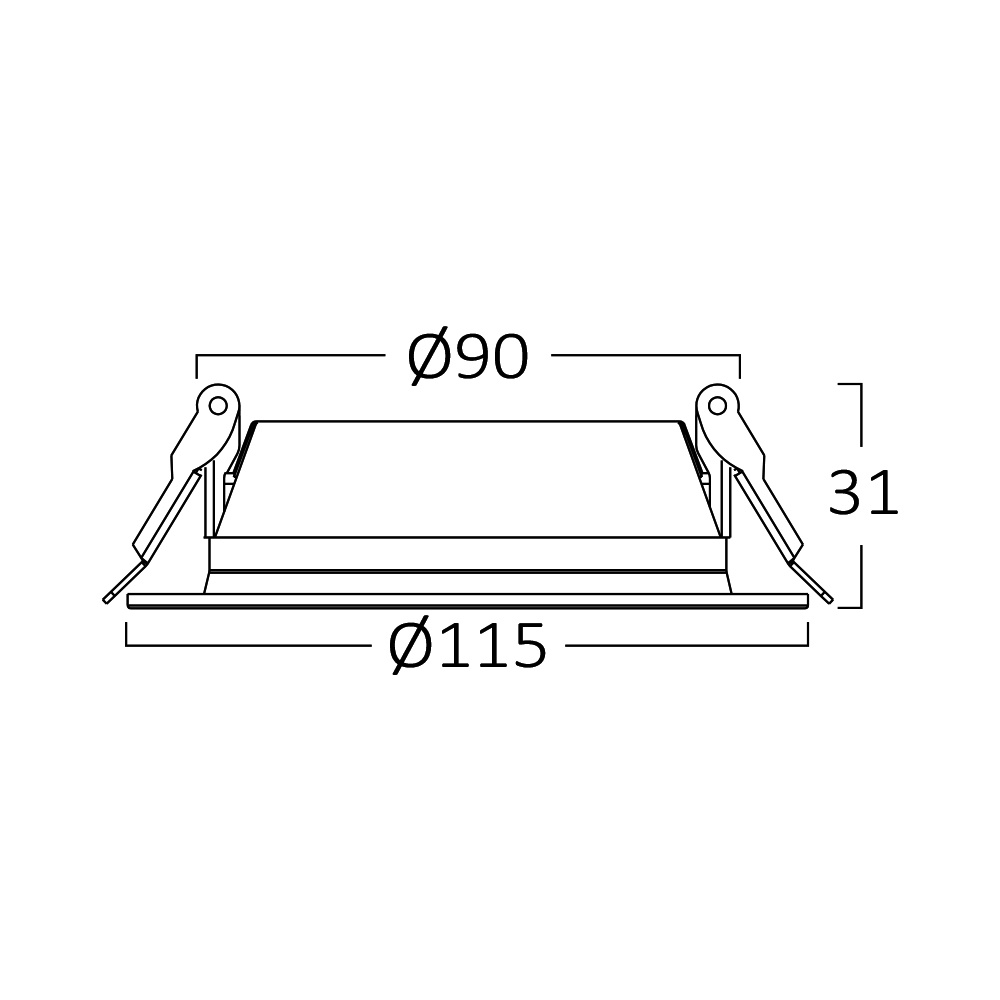 BRY-BASIC-12W-4INC-BLC-3000K-LED PANEL - 4