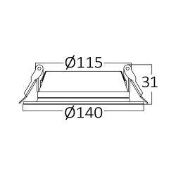 BRY-BASIC-12W-4INC-WHT-3000K-LED DOWN - 6