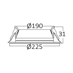 BRY-BASIC-25W-8INC-WHT-3000K-LED DOWN - 6