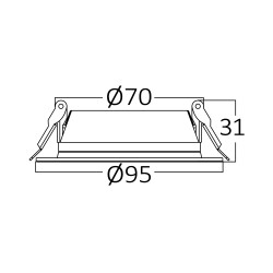 BRY-BASIC-6W-3INC-WHT-3000K-LED DOWN - 6