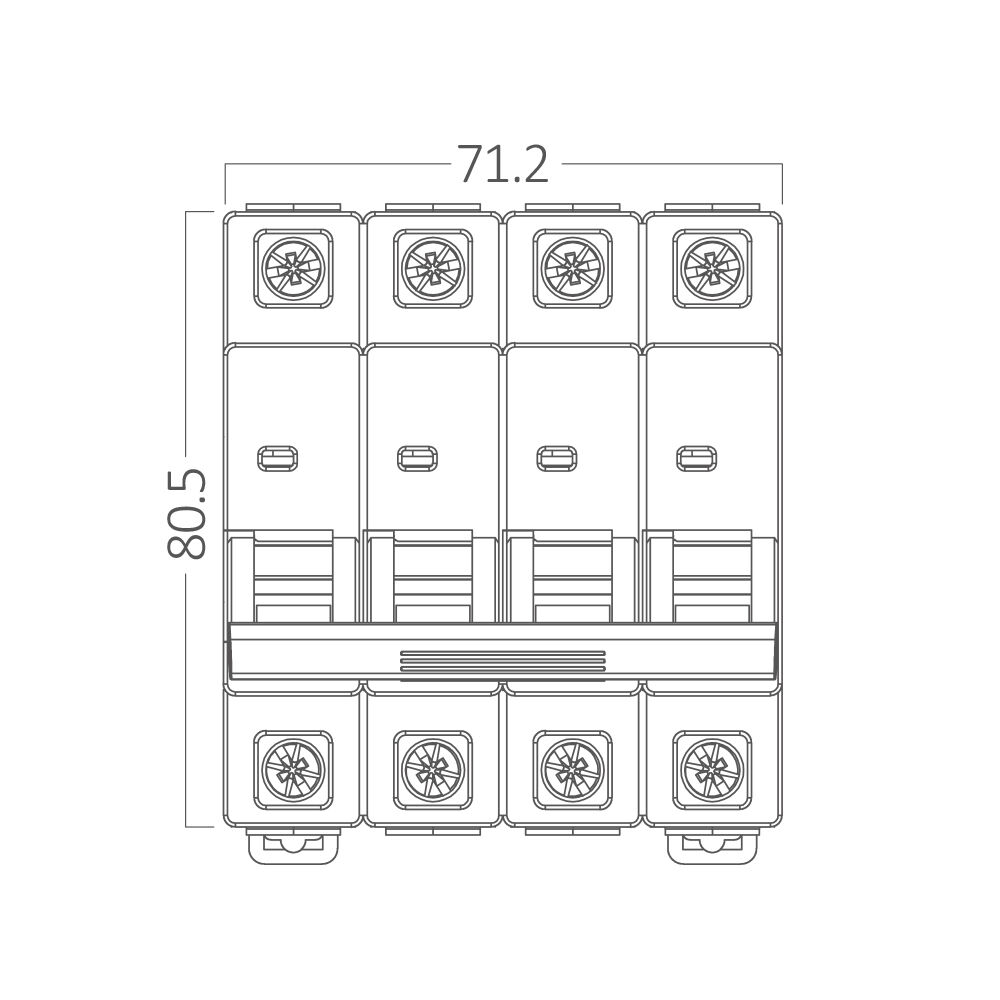 BRY-BMG1-4 C06-06A-4P C TYPE 4.5KA-MCB - 4